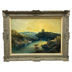 After Joseph Mallord William Turner (British 1775-1851): 'Norham Castle - Morning', oil on canvas unsigned 42cm x 60cm