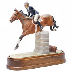 Royal Worcester limited edition group 'Stroller and Marion Coakes' by Doris Lindner on woo...