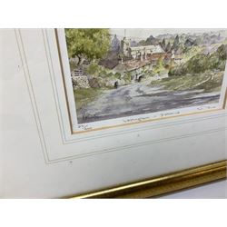 After Kenneth W Burton (British 1946-): Yorkshire Scenes, four limited edition colour prints signed together with a signed print after Baxter and four other prints max 25cm x 37cm (9)