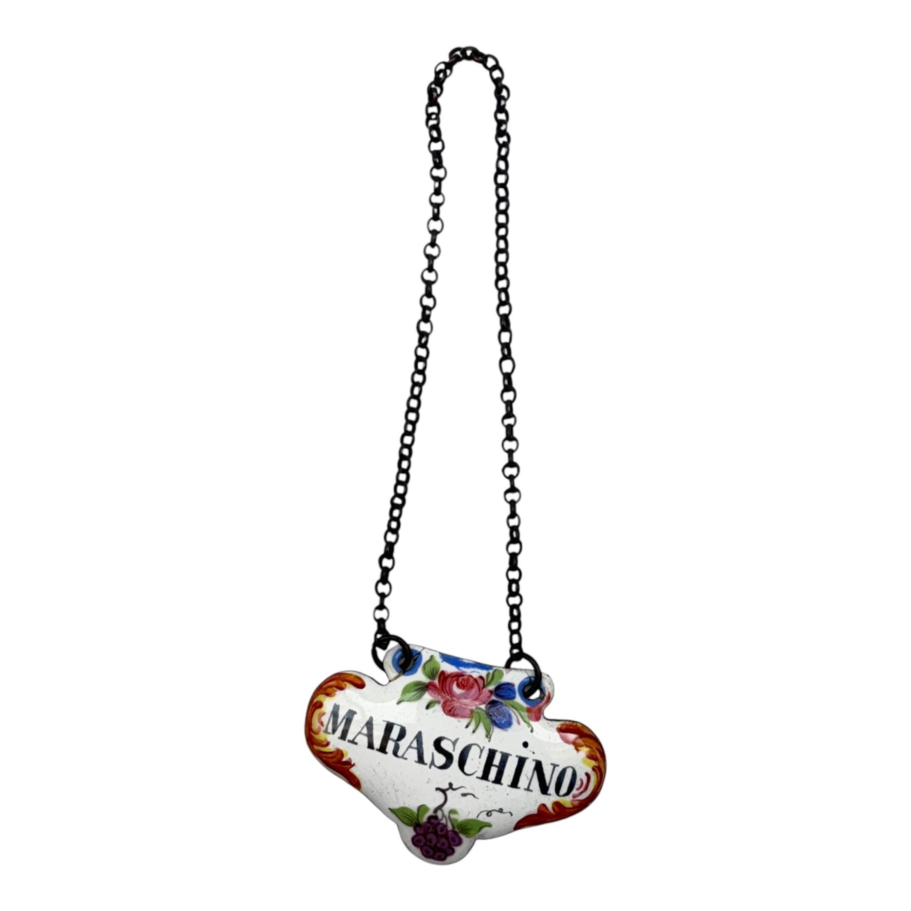 Seventeen mid 18th century and later enamel wine labels, one example of heart shaped form, the rest of cartouche and escutcheon form, various titles including Claret, Rum, Sloe Gin, Port, Whisky, Cowslip, Cherry-Brandy, etc., largest example W7cm 