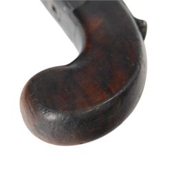 Flintlock ladies muff pistol, circa 1800, with smooth bore screw barrel, lock inscribed Grierson London, Gun Maker to His Majesty  