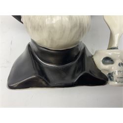 Grayshott Pottery limited edition Terry Pratchett character jug 184/1500, with certificate, H19cm