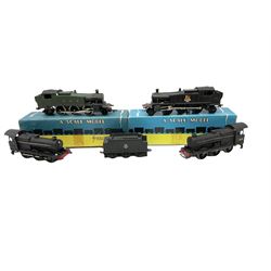 Graham Farish '00' gauge - four locomotives comprising GWR Class 81xx 2-6-2 Prairie Tank in BR black, cast No.8103; GWR Class 81xx 2-6-2 Prairie Tank in GWR green, cast No.8103; both in original boxes; Southern Class Q 0-6-0 with tender, cab sides cast with FORMO, in BR black; and another 0-6-0 with personalised gilt No.564; both unboxed (4)