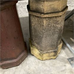 Set of three terracotta chimney pots  - THIS LOT IS TO BE COLLECTED BY APPOINTMENT FROM DUGGLEBY STORAGE, GREAT HILL, EASTFIELD, SCARBOROUGH, YO11 3TX