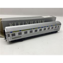 Kleinbahn HO gauge - thirteen passenger coaches - five 398 2.Klasse Eurofima Reisezugwagen; four OBB 387/1 D-Zugwagen; two 385 Schlafwagen; and two 370 Personenwagen 2 achsig; all boxed (13)