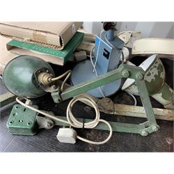 Two vintage industrial style lamps and two other lamps - THIS LOT IS TO BE COLLECTED BY APPOINTMENT FROM DUGGLEBY STORAGE, GREAT HILL, EASTFIELD, SCARBOROUGH, YO11 3TX