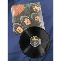 The Beatles vinyl LPs including 'The White Album' no 0260028 with poster', 'Help', 'Rubber Soul', 'Sgt. Peppers Lonely Hearts Club Band', 'A Hard Day's Night' etc (12)