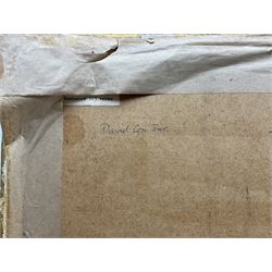 Attrib. David Cox Jr (British 1808-1885): A Distant Castle and The Windmill on the Farm, two watercolours one signed, the other inscribed verso together with another similar unsigned watercolour max  28cm x 47cm (3) 