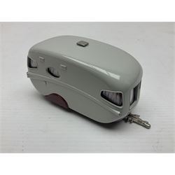 Three Lansdowne Models 1:43 scale models - 1956 Willerby Vogue Caravan; 1960 Bedford Dormobile Romany De-Luxe in green and white; and 1972 Vauxhall VX4/90 (Sapphire Starmist-met); all boxed (3)