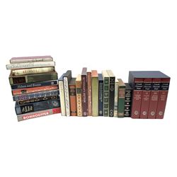 Folio Society books to include, Notable Historical Trials; four book box set, The Seven Years Wars, Bonhoeffer, letters and papers from prison, Columbus on himself etc, in two boxes    