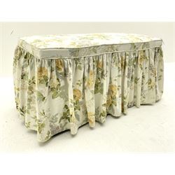Victorian pine blanket box, cushion upholstered top, roped handles, plinth base 