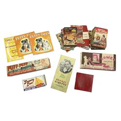 Five novelty soap, comprising Archie Andrews, Three Bonzos, Saucy Sue, Puff Puff bath soap, Festival of Britain 1951, together with pocket wonder library books