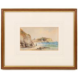 John Wynne Williams (British fl.1900-1920): Whitehead Hill and St Marys Steps, pair watercolours signed 24cm x 15cm; Austen Smith (British Early 20th Century): View towards Scarborough Castle, watercolour signed and dated 1913, 10.5cm x 17.5cm; A Smith (British Early 20th Century): Scarborough Harbour Scenes, pair watercolours signed 22cm x 34.5cm (5)