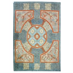 Loophouse - bespoke Lindisfarne Gospels design rug for the British Museum, inspired by the...