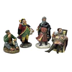 Four Royal Doulton figures, comprising 'Good King Wenceslas' HN2118, 'The Wayfarer' HN2362, 'The Foaming Quart' HN2162 and Town Crier' HN2119