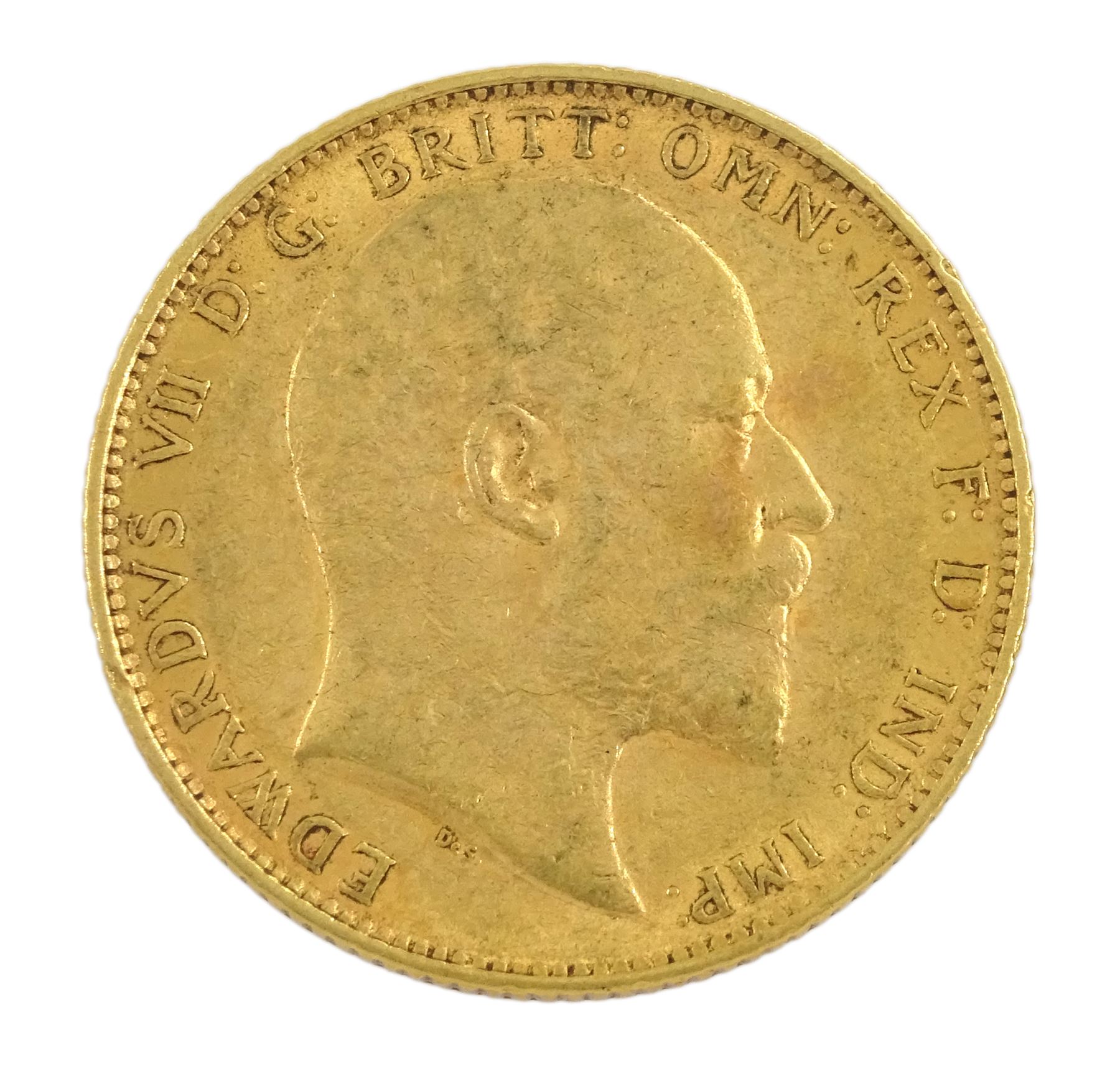 King Edward VII 1902 gold full sovereign coin, Melbourne mint