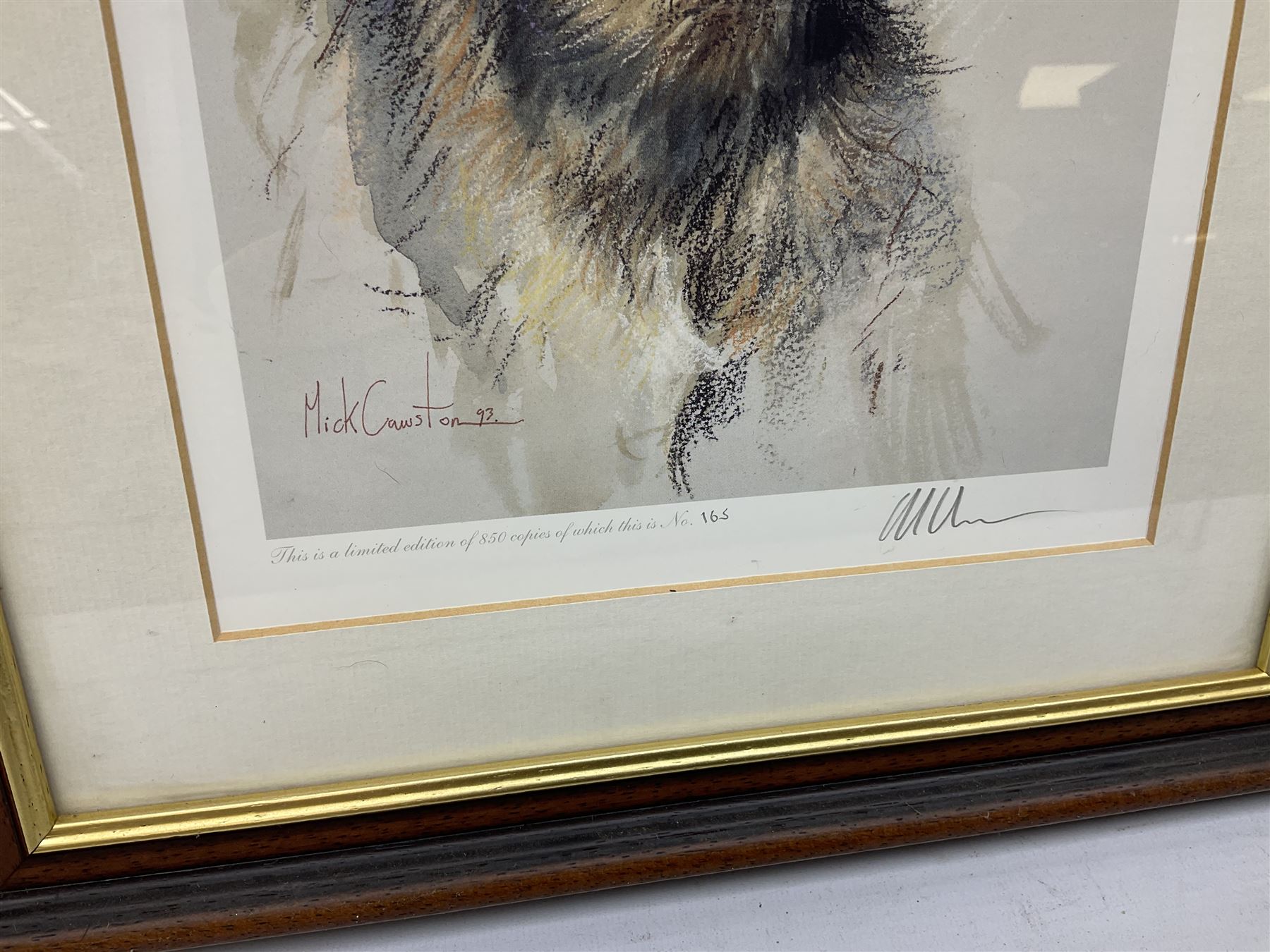 After Ben Maile (British 1922-2017): 'Blackcock' and 'Osprey', pair colour prints signed in pencil together with a print of a Terrier after Mick Causton and three horse related prints max 40cm x 28cm (6)