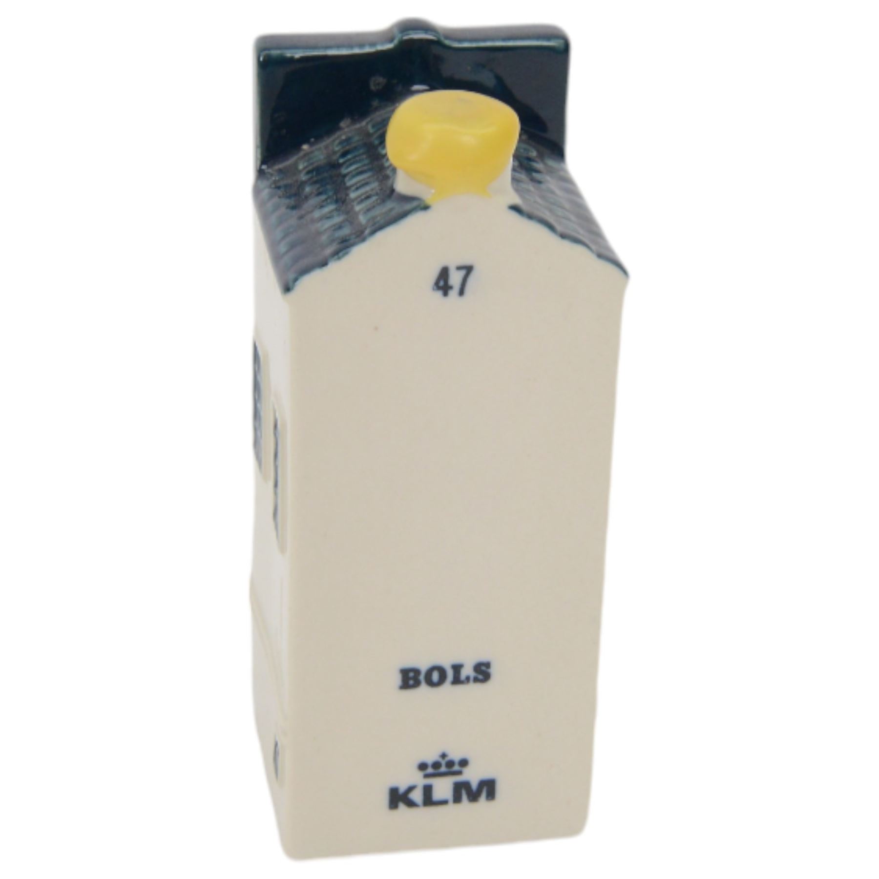 Eighteen KLM Miniatures, each blue Delft house form miniature produced exclusively for KLM Airlines by Bols Amsterdam, most with contents  