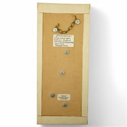 Anne Plant (British 1934-2019): 'Gerronema' 'Polygramma' and 'Icterinus', set three stoneware wall-hanging sculptures, largest 41cm x 17cm (3)