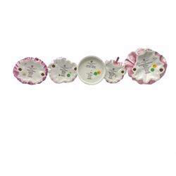 Five Royal Worcester figures, comprising Rachel, Kate, Hannah, Sarah, and Annabel, together with five Coalport figures, comprising Language of flowers I love you Roses are Red limited edition 946 of 2000, the Collingwood collection Rosemary, Ladies of Fashion Lady in Red, Elizabeth, and Josephine, each with box. 