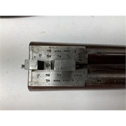 Midland Gun Company Birmingham & London 12-bore side-by-side box-lock non-ejector double barrel shotgun with 76cm damascus barrels, Prince of Wales style walnut stock with chequered grip and fore-end, top safety and engraved lock no.62160 L120cm overall; in scratch built baize lined wooden case. SHOTGUN CERTIFICATE REQUIRED.