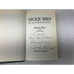 Signed Dickie Bird 'My Autobiography' first edition 1997 hardback, signed on frontispiece, together with a quantity of other books to include hardbacks and reference books