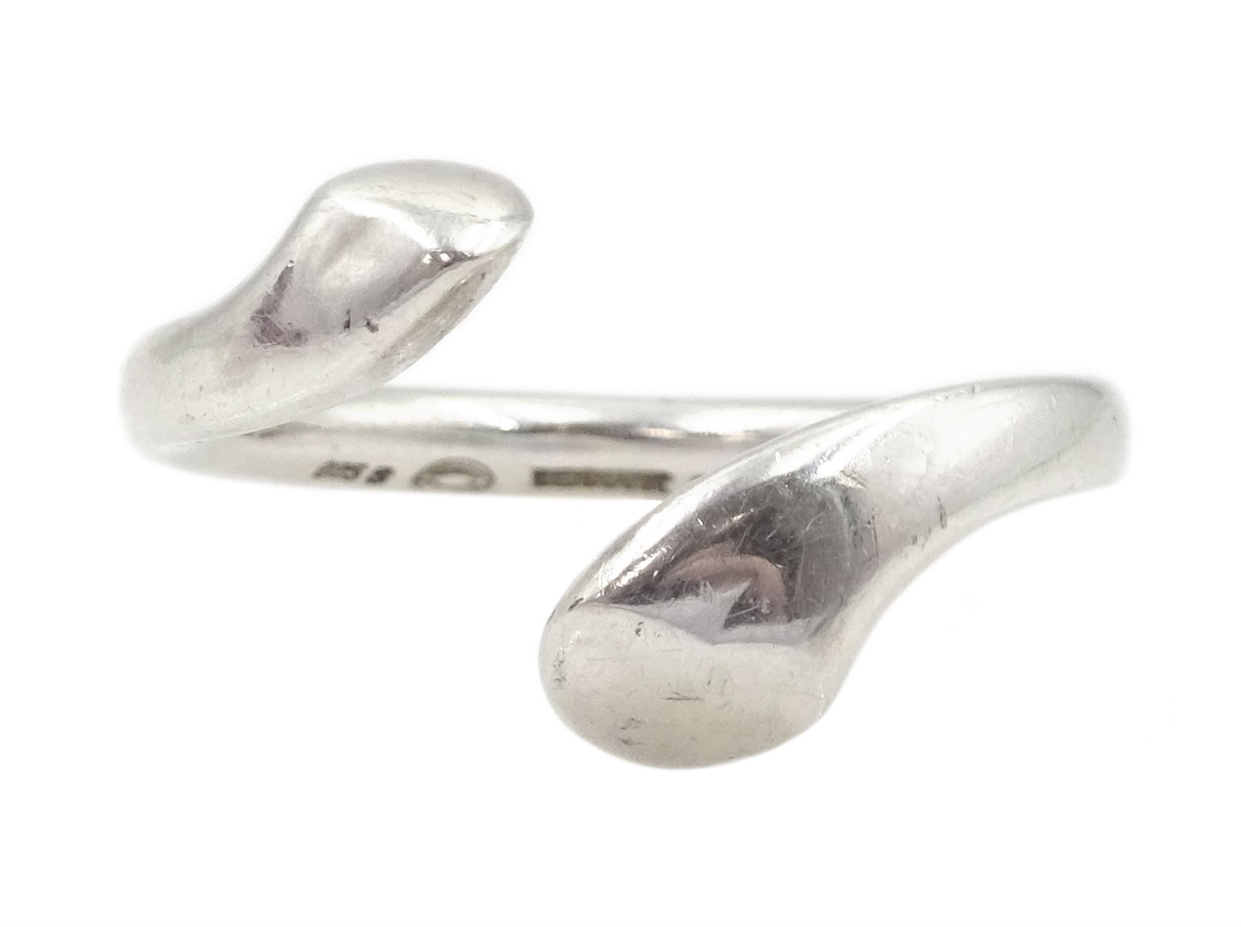 Silver devoted hearts ring by Regitze Overgaard for Georg Jensen, No 262, boxed