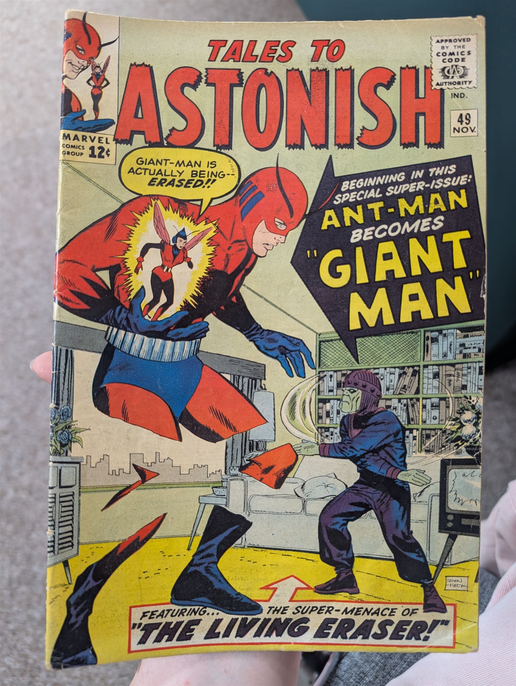 Twelve Marvel Silver Age 'Tales to Astonish' comic books, spanning years 1962-1964, comprising issues #28, #36, #37, #38, #42, #45 x 2, #47, #48 x 2, #49 and #51