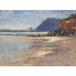 Matt Culmer (British Contemporary): 'Light Study on Water Sidmouth', oil on artist's board signed, titled verso 29cm x 39cm