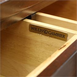Willis & Gambier - 'Kerala' pair of chest, five short legs over two long drawers, raised on a plinth, above splayed legs