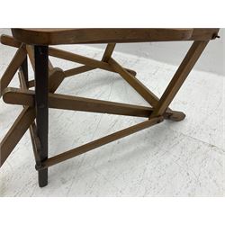 19th century folding brass mounted teak steamer chair 