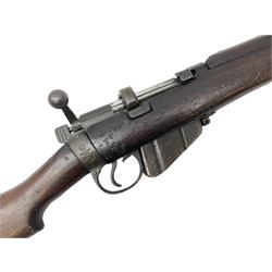WW1 Lee Enfield SMLE bolt-action rifle, dated 1918, with single barrel band and bayonet fitting L113cm FIREARMS CERTIFICATE REQUIRED OR RFD