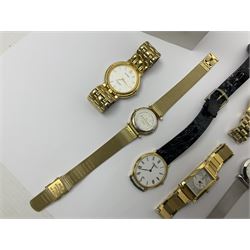 Two ladies Skagen wristwatches, to include 107SGSC and 107SGGD, both on stainless steel mesh straps, boxed, together with four other ladies wristwatches (6)