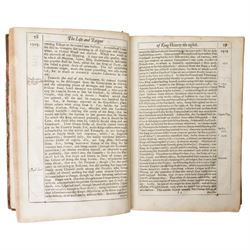 Herbert of Cherbury (Edward, Lord). 'The Life and Raigne of King Henry the Eighth', London: printed by E. G. for Thomas Whitaker, 1649 with engraved portrait frontispiece, title page in red and black, bookplate of The Honble George Hamilton, half calf and marbled boards