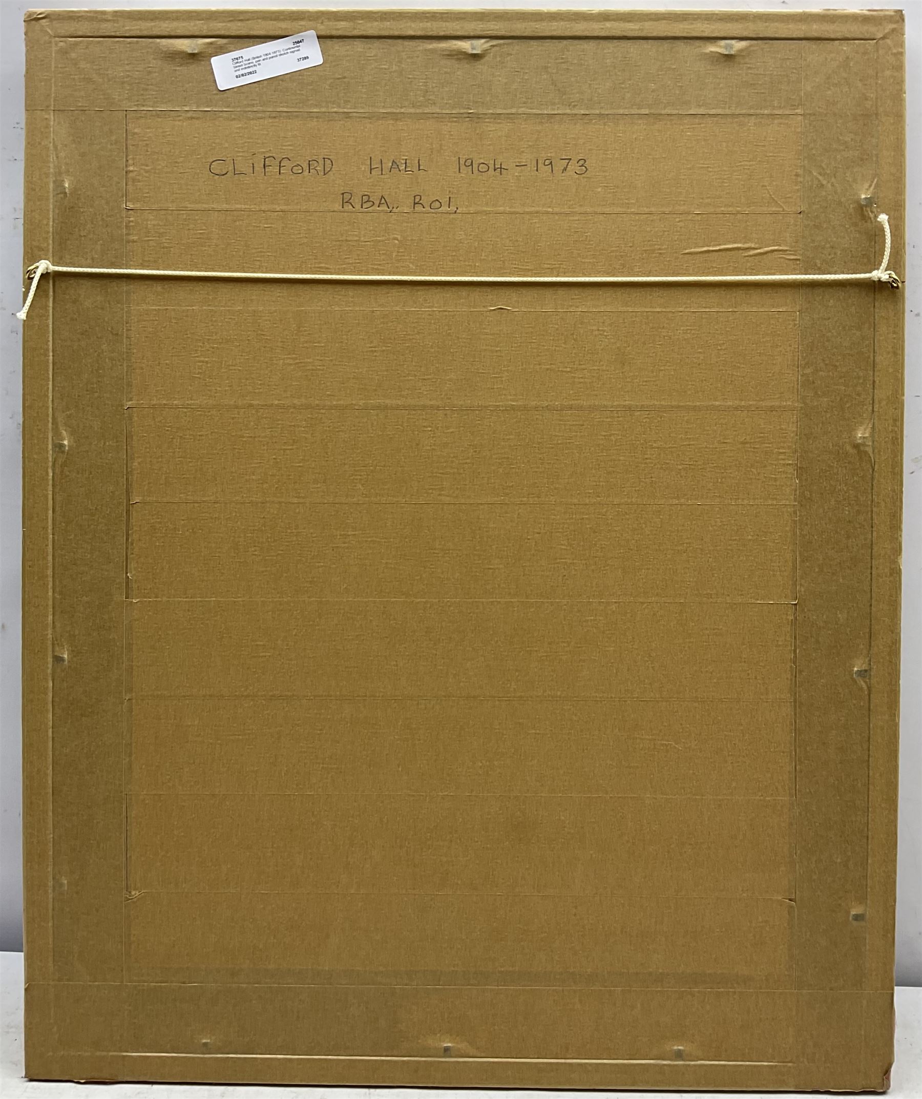 Clifford Hall (British 1904-1973): Continental Street Scene, pen and pencil sketch signed and indistinctly titled 37cm x 27cm