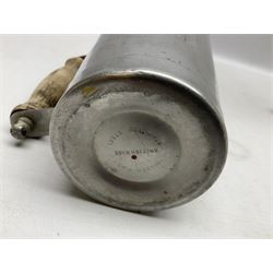 1950s Horlicks advertising shop counter electric mixer, with chrome fittings and stainless steel cup engraved Horlicks with wood handle, H50cm