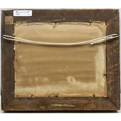 English School (Early 20th century): Fishing Boats by the Quayside, oil on board unsigned 20cm x 26cm