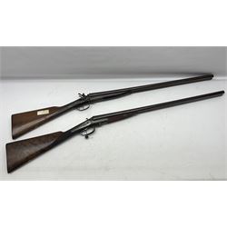 SHOTGUN CERTIFICATE REQUIRED - 19th century John Adams of London 12-bore double barrel side-by-side hammer gun with screw under-lever opening, 76cm (30