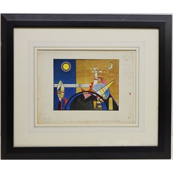  After Wassily Kandinsky (Russian 1866-1944): 'Grand Torre' with annotations, colour lithograph 23cm x 30cm  