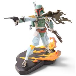 Four Gentle Giant Star Wars animated maquettes, comprising Clone Wars General Grievous, Boba Fett, Clone Wars Roron Corob and Clone Wars Barriss Offee and Luminara Unduli, all with boxes