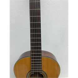 Nagoya Suzuki Model SC240 acoustic guitar with mahogany back and ribs and spruce top, bears label, L101cm; in soft carrying case
