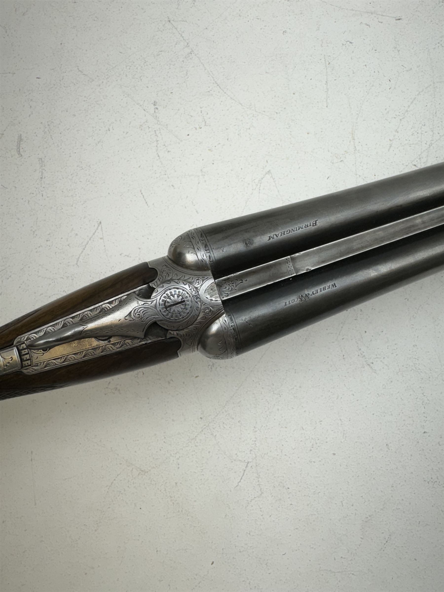 SHOTGUN CERTIFICATE REQUIRED - Webley & Scott Birmingham 12-bore double trigger boxlock ejector side-by-side double barrel shotgun with 76cm(30