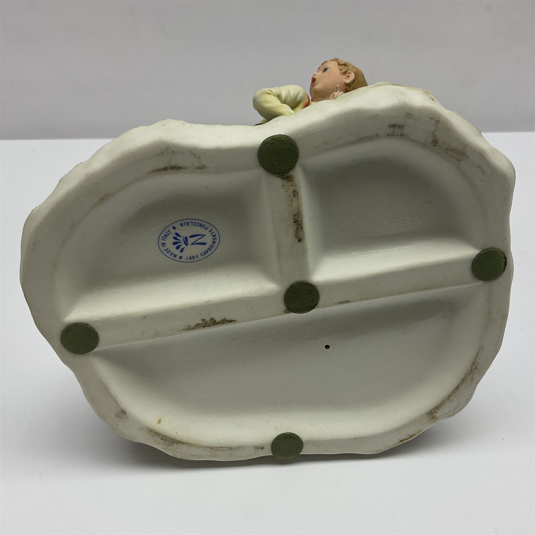 Capodimonte The Cheats, signed Zanella, together with another Capodimonte figure, H24cm  