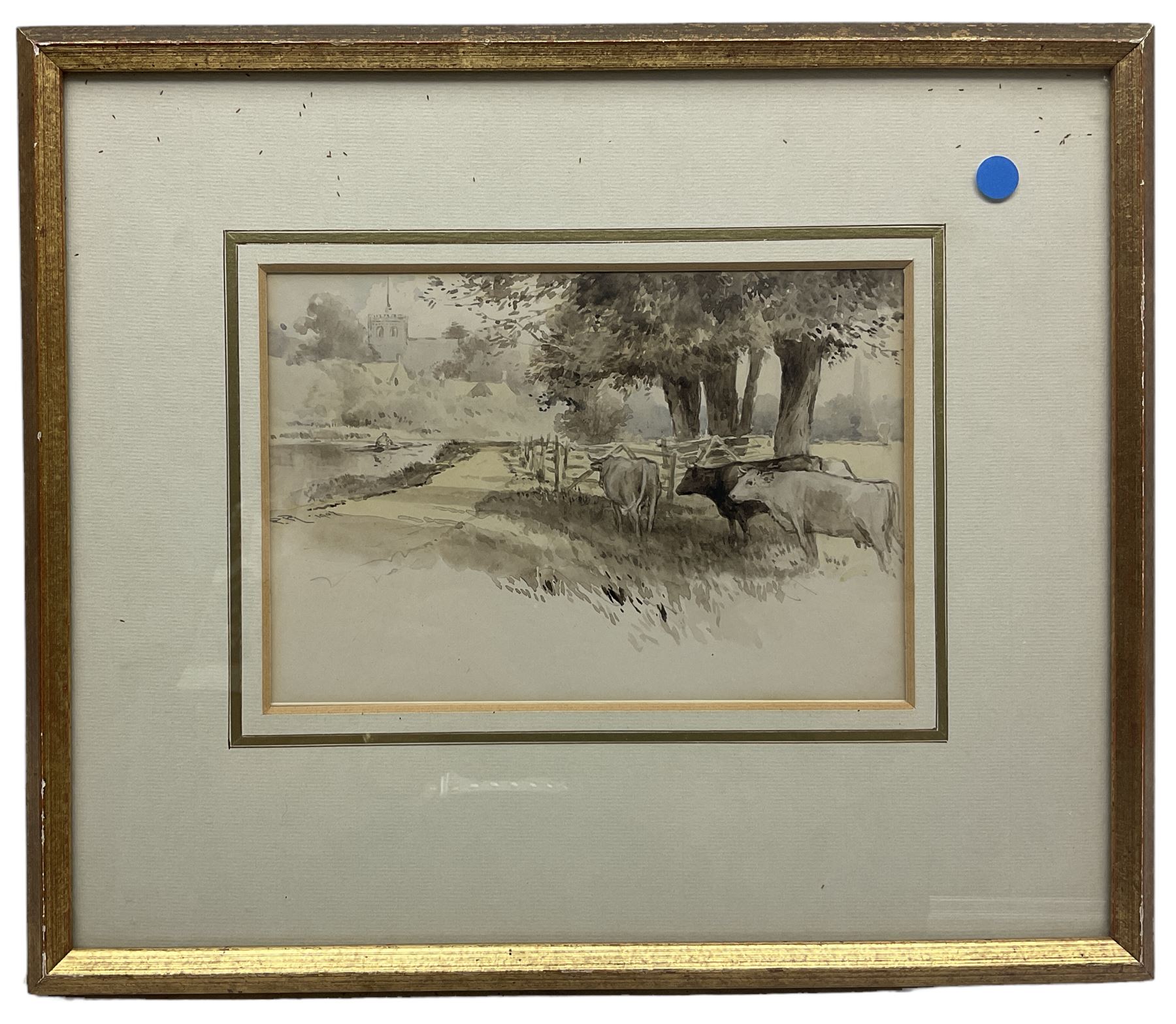 Percy Robertson (British 1868-1934): 'Thames Near Oxford', watercolour unsigned, labelled verso 13cm x 19cm 