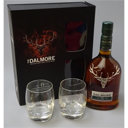  The Dalmore Highland Single Malt Scotch Whisky, aged 15 years 70cl 40%vol, in gift box with two tumblers, 1btl  