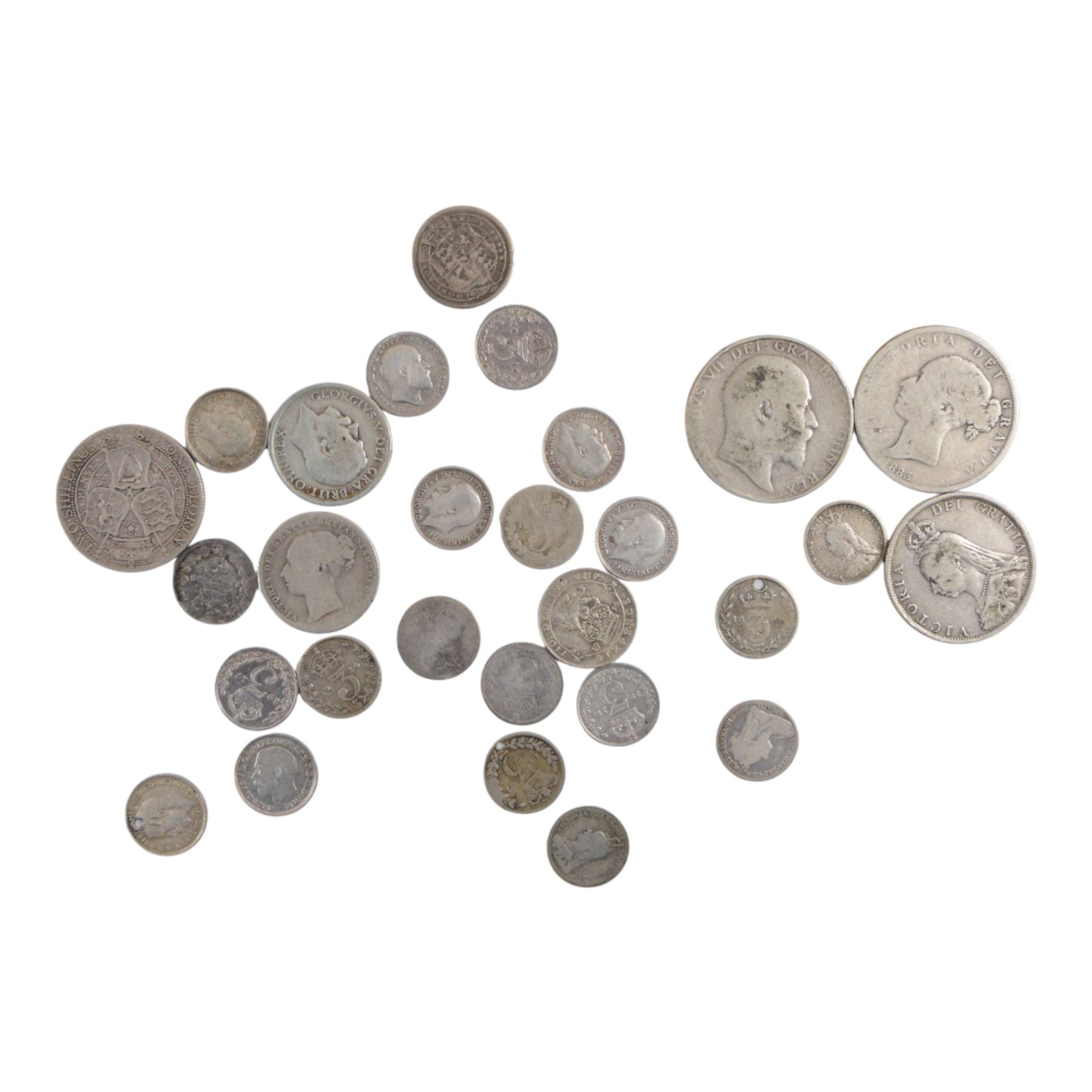Approximately 92 grams of Great British pre-1920 silver coins