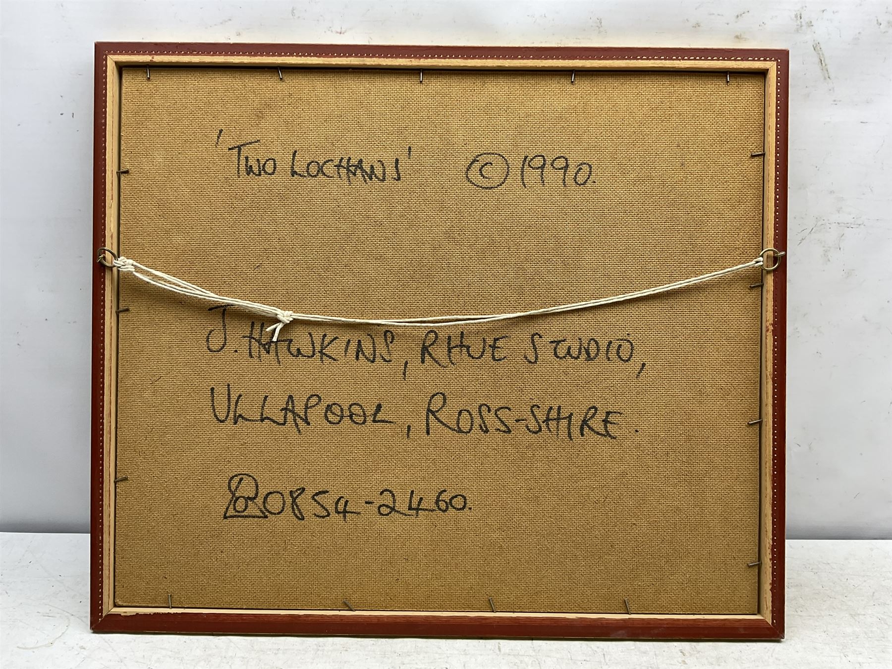 James Hawkins (Scottish 1954-): 'Two Lochans', watercolour signed and dated '90, titled and inscribed verso 29cm x 39cm