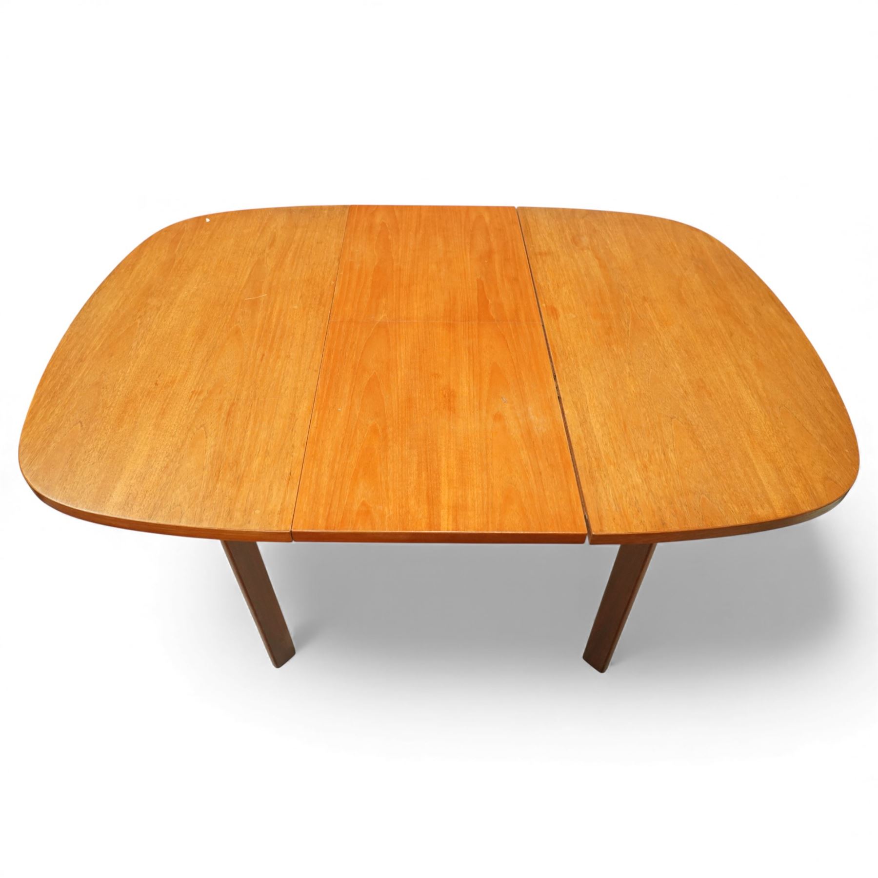 G-Plan - 'Sierra' teak extending dining table with a set of four