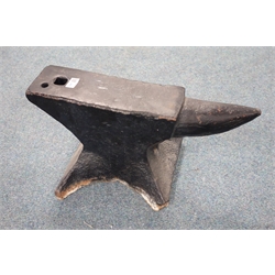  Blacksmith's anvil, black painted finish, W54cm, H27cm  