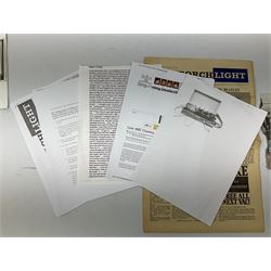 John Lennon interview recording conducted by John Hill student of Hull University on the 16th October 1964 at the A.B.C. Theatre Hull on behalf of the university newspaper 'Torchlight'. The interview lasts eight and a half minutes. It catches John in an upbeat breezy mood answering questions about the following topics: the song writing process ('sometimes you get an idea ....I dunno....my left leg.... and then write about that....'), recording (.... 'they just say - you're recording on such and such a date and they hope we turn up with some good songs written ....'), an alternative career path (.... 'I'd probably just have been a lay-about....'), failing at college (....'some other lads did my exams for me ....'), reading matter ( Clockwork Orange, Alice in Wonderland), his books of prose, tastes in music, the Blues, The Rolling Stones, being a Beatle vis-a-vis anonymity ('Whatever I'd be I'd choose to be rich .... who wants to walk down the street?').
The interview was recorded on 1/4 inch Emitape on a Fi-Cord Fidelity Recording machine. The reel-to-reel tape comes in its original Emitape plastic box and is accompanied by the Fi-Cord reel-to-reel machine on which the interview was originally recorded. Also included in this lot are a copy of the 'Torchlight' newspaper from 21st November 1964, two photographs of the interviewer with John Lennon (the interviewer is pictured to the left of John Lennon in the photograph in which John is signing a sketch) and one photograph of Paul McCartney with another reporter, the largest measures 12 x 16.5cm and a transcript of the interview. The recording is also accompanied by the original Fi-Cord tape recorder with microphone, four original 2v batteries and battery charger. The tape recorder has been adapted to take 3xAA batteries and the 2v battery charger is fitted with a standard UK 3-pin AC plug. The interview was recorded in the press room prior to the Beatles concert at the A.B.C. Theatre and is sold with copyright.